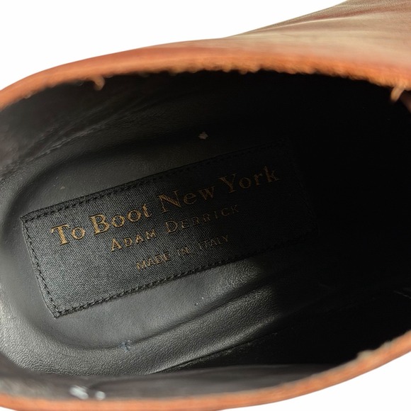 To Boot New York Adam Derrick Brown Leather Ankle Boots Lace Up Mens Size‎ 13 - Picture 4 of 11